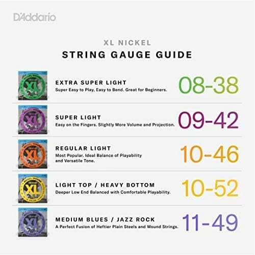 Stygos elektrinei gitarai D'Addario EXL120 .009