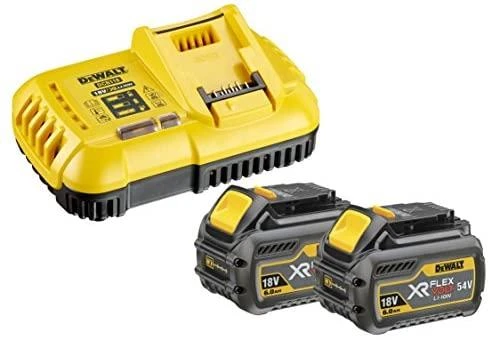 DeWalt Flexvolt įkroviklis su dviem akumuliatoriais