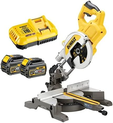 DEWALT FLEXVOLT MITER SAW 54V / 18V 216mm 2 x 6.0Ah LI-ION DCS777T2