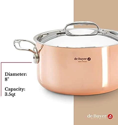 De Buyer Deep puodas su dangčiu, 3.3 l, Prima Matera