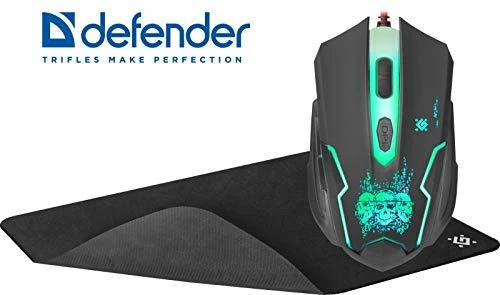 DEFENDER pelė su laidu žaidimams Skull GM-180L juodas,6 buttons, 3200dpi, 52180
