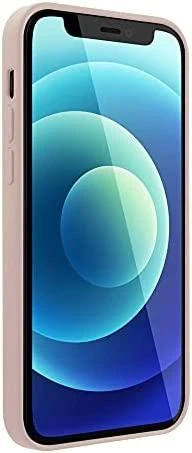 Apple iPhone 12 Mini Guess dėklas silikoninis Script Gold Logo (GUHCP12SLSLMGLP) light rožinės spalvos