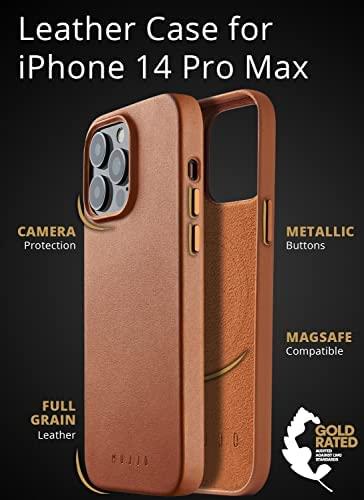 Troubadour Goods Limited Mujjo Full Odinis dėklas - etui skórzane do iPhone 14 Pro Max kompatybilne su MagSafe (tan)