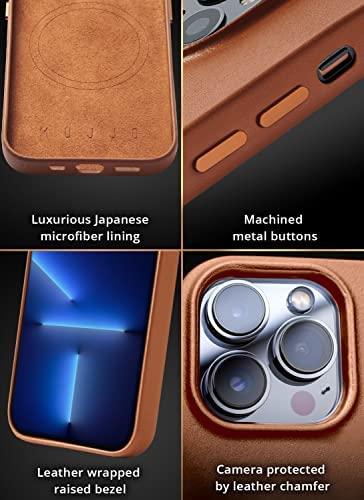 Troubadour Goods Limited Mujjo Full Odinis dėklas - etui skórzane do iPhone 14 Pro Max kompatybilne su MagSafe (tan)
