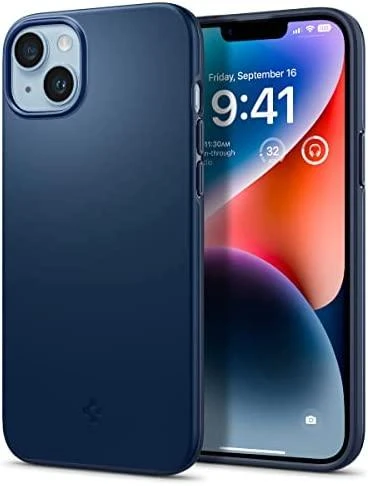 Spigen Thin Fit dėklas skirtas Apple iPhone 14 Plus, spalva - Navy Blue