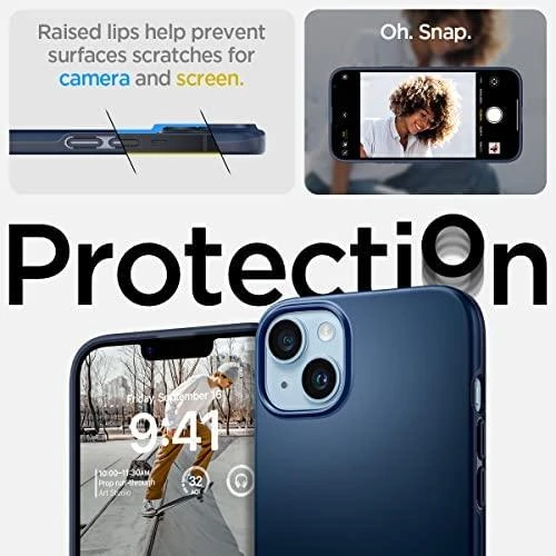 Spigen Thin Fit dėklas skirtas Apple iPhone 14 Plus, spalva - Navy Blue