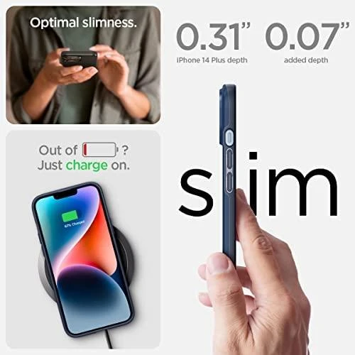 Spigen Thin Fit dėklas skirtas Apple iPhone 14 Plus, spalva - Navy Blue