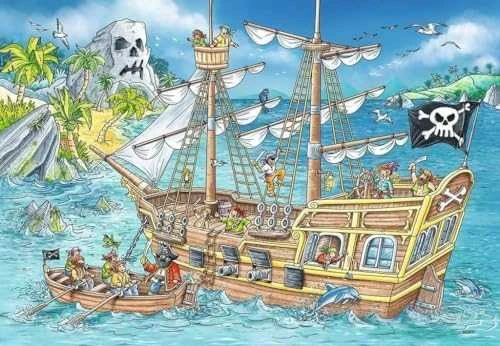 Ravensburger Dėlionė 2x24 vnt. - Piratai