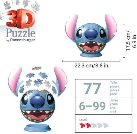 Ravensburger 3D Dėlionė 77 vnt. - Disney rutulys: Stičas