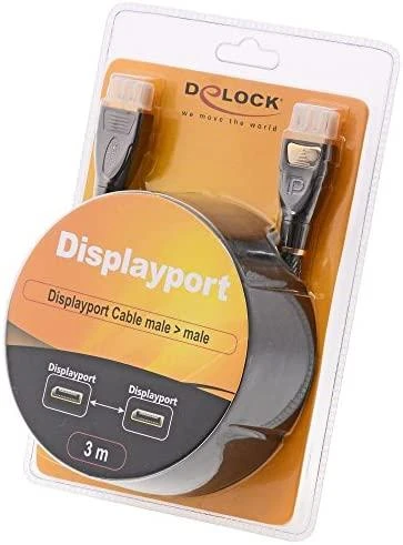 DELOCK Kabelis DP vyriškas/vyriškas tiesus 3m