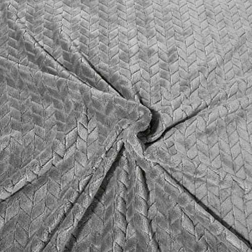 Eurofirany DESIGN 91 CINDY Minkštas ir švelnus pledas su įspaustu raštu, 170X210 cm, spalva: plieno