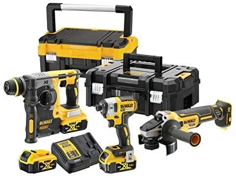Įrankių rinkinys DeWalt DCK305P3T-QW (DCH273 + DCG405N + DCF887N); 18 V; 3x5,0 Ah akum.