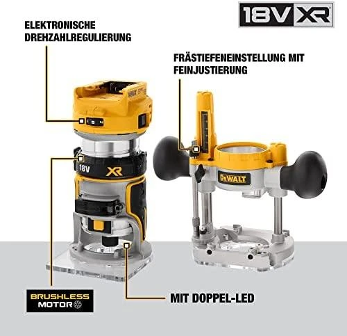 DeWalt DCW604N akumuliatorinė freza