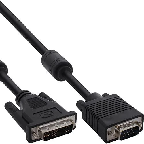 Kabelis InLine DVI-A - D-Sub (VGA) 5m juoda (17782B)