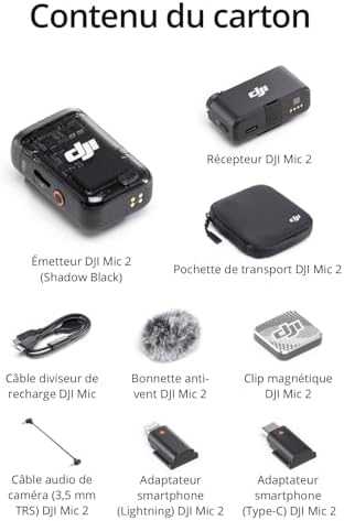 DJI Mic 2 (1 TX + 1 RX), modelis - CP.RN.00000326.02, žema kaina