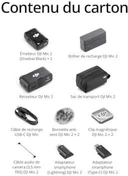 DJI Mic 2 (2 TX + 1 RX + įkrovimo dėklas) (CE) Mikrofonas