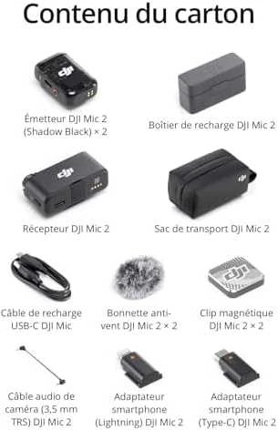 DJI Mic 2 (2 TX + 1 RX + įkrovimo dėklas) (CE) Mikrofonas