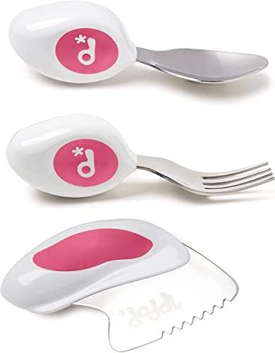 Doddl įrankių rinkinys (šakutė+šaukštas+peilis), rožinė (magenta)