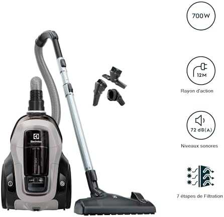 Electrolux PC91-4MG dulkių siurblys, Be maišelio, Darbinis spindulys 12m, Dulkių konteineris 1,5 L, Pilka