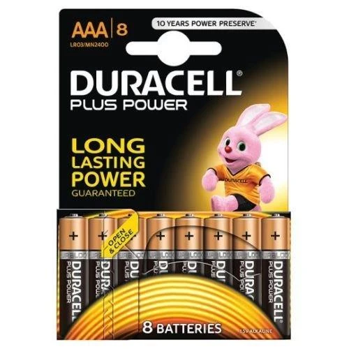 BATTERIES DURACELL AAA. LR03. 8 PCS.