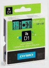 Juostelė DYMO D1 12mm x 7m, vinilinė, juoda ant žalio / S0720590 45019