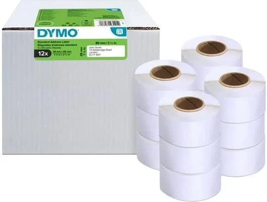 DYMO Etiketės 28 x 89mm / Rinkinys (2093091) - 12 vnt.