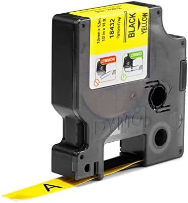 Dymo Vinilinė juostelė RHINO 12MMx5.5M, Geltona