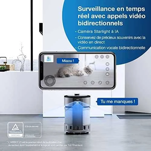 Ecovacs Air AIRBOT Z1 oro drėkintuvas ir valytuvas, Juodas