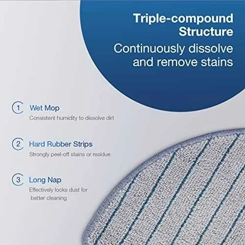 Medžiaginės Šluostės Ecovacs dulkių siurbliams robotams X1 Plus/ T10/ T10 Plus, 3 vnt.