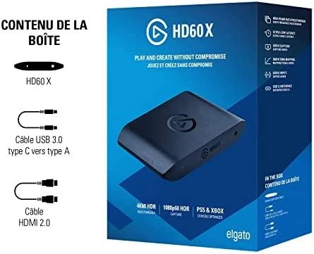 Elgato | Išorinė fiksavimo kortelė | HD60 X | N/A | N/A GB | N/A | HDMI