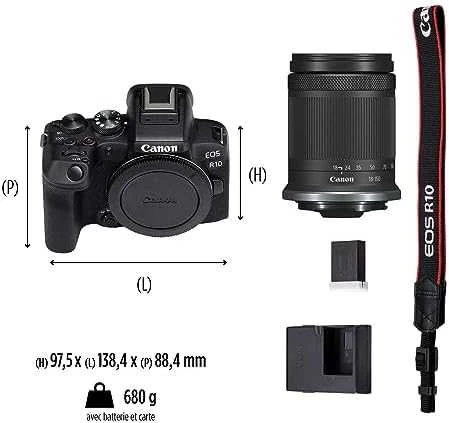„Canon“ | D.CAM EOS R10 RF-S 18-150 IS STM EU26 | 24,2 megapikselių | Vaizdo stabilizatorius | ISO jautrumas (maks.) 32000 | „Wi-Fi“ | Vaizdo įrašymas | Rankinis valdymas | CMOS | Juodas