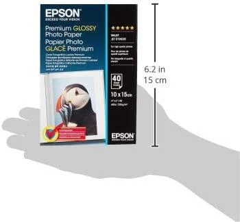 „Epson Premium“ blizgus fotopopierius | Aukščiausios kokybės blizgus fotopopierius | 255 g/m² | 100 x 150 mm | 10 x 15