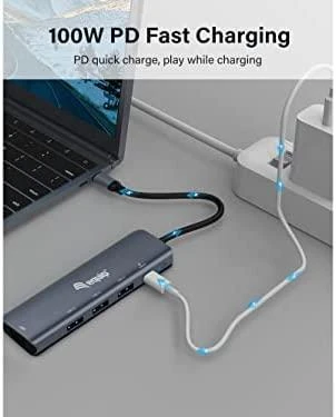 Equip USB-C daugiafunkcis adapteris su 100W PD įkrovimu