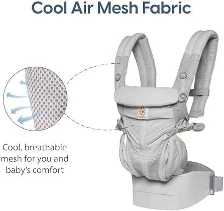 ERGOBABY nešioklė OMNI 360 COOL AIR Mesh, pearl pilkas, BCS360PGREY