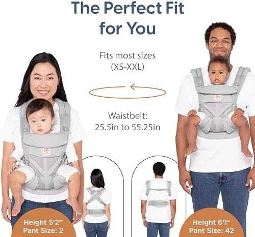 ERGOBABY nešioklė OMNI 360 COOL AIR Mesh, pearl pilkas, BCS360PGREY