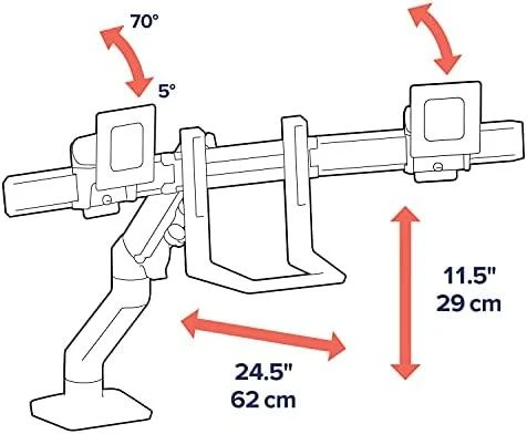 Laikiklis Ergotron HX Desk Dual Monitorius Arm