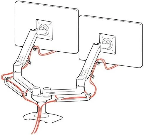 Laikiklis Ergotron - LX Dual Side-by-Side Arm - matinis juodas