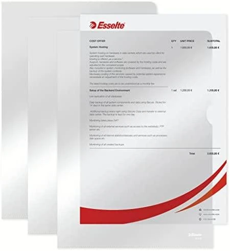 Esselte skaidri įmautė A4 dokumentams