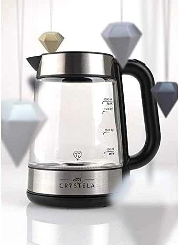 ETA | Virdulys | ETA615390000 | Standard | 2200 W | 1.7 L | Glass | 360° rotational base | Juodas/Stainless Steel