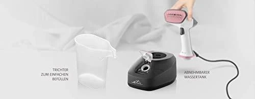 ETA | Garment garintuvas | Stephany ETA227090000 | Handheld | 1400 W | 0.38 L | 25 g/min | Baltas/Juodas