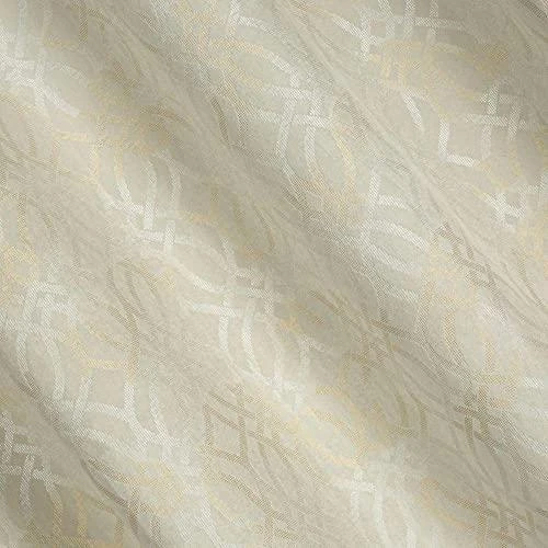 Eurofirany minkšto aksomo užuolaida ARETA su boho stiliaus raštu / 200 g/m2 / 140x250 / kreminės spalvos