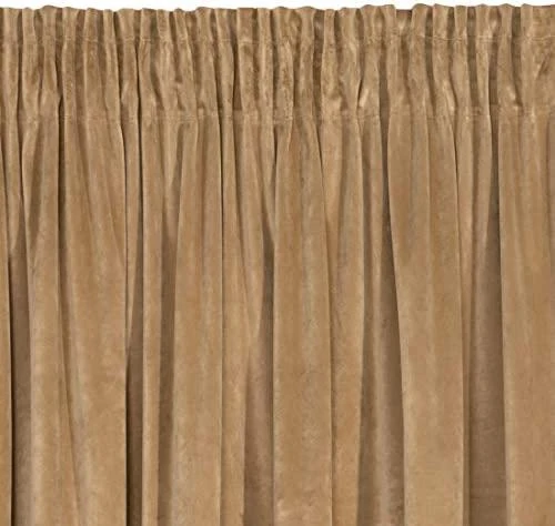 Naktinė užuolaida iš minkšto aksomo Eurofirany DIVA LINE RIA 140X270 cm, juosta/ tunelis/ kabliukai, 300g/m2, spalva: auksinė