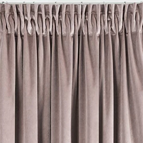 Naktinė užuolaida iš minkšto aksomo Eurofirany DIVA LINE RIA 140X270 cm, juosta/ tunelis/ kabliukai, 300g/m2, spalva: pudros