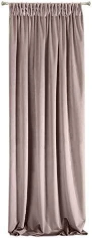 Naktinė užuolaida iš minkšto aksomo Eurofirany DIVA LINE RIA 140X270 cm, juosta/ tunelis/ kabliukai, 300g/m2, spalva: pudros