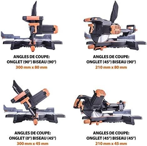 Skersinio pjovimo staklės Evolution R255SMSP; 255 mm; 2000 W