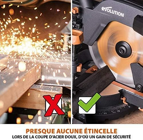 Skersinio pjovimo staklės Evolution R255SMSP; 255 mm; 2000 W