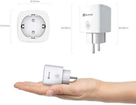EZVIZ | Išmanusis kištukas su energijos suvartojimo stebėjimo prietaisu (ES standartas) | CS-T30-10B-E | Baltas