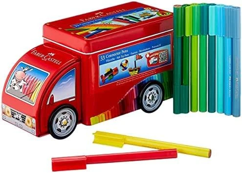 Flomasteriai Faber-Castell CONNECTOR Truck, 33 spalvos