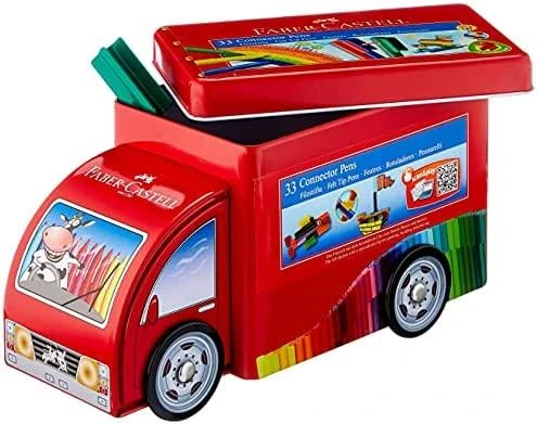 Flomasteriai Faber-Castell CONNECTOR Truck, 33 spalvos