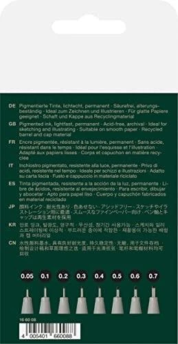 Faber-Castell Ecco Pigment rinkinio techninė specifikacija
